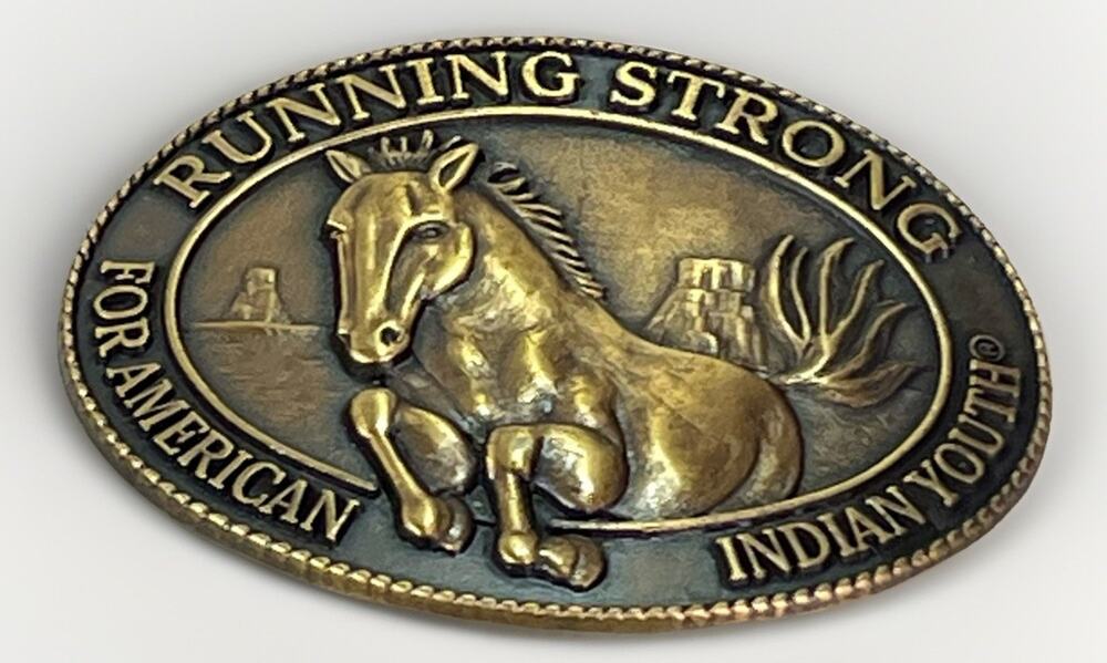 Belt Buckle - Running Strong for American Indian Youth Billy Mills